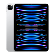 iPad device image with black and blue screen on white background