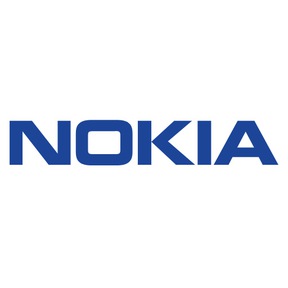 Nokia brand logo in blue on white background